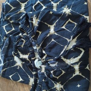 Sundance Nevis Island Peasant Long Sleeve Blouse 100% Cotton